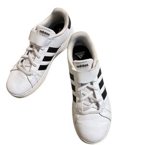 Adidas Classic White with Black Stripes Shoes